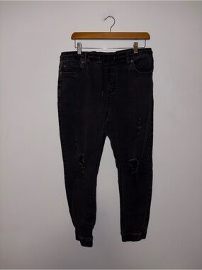 Bluenotes | Black Distressed Joggers